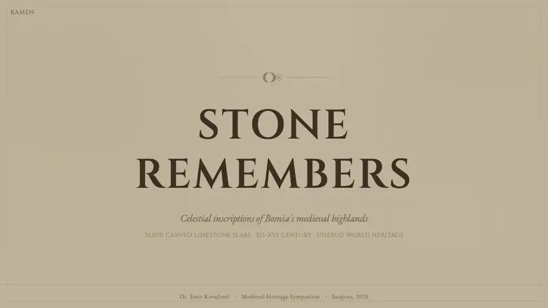 Bosnian Stećak Medieval Tombstone — Slides · cover