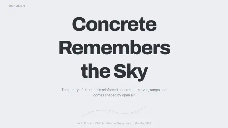 Niemeyer Concrete Grayscale — Slides · cover