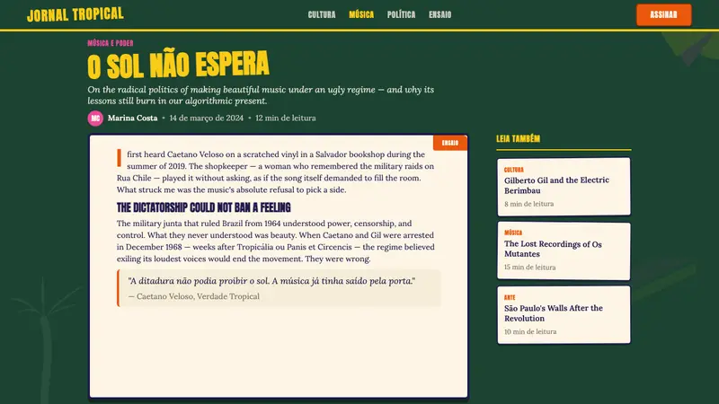 Brazilian Tropicália (1968) — Web · article