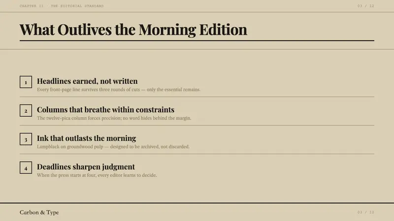 Broadsheet Letterpress — Slides · content