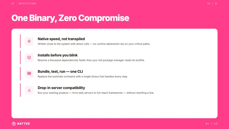 Bun JS Runtime Pink 2023 — Slides · content