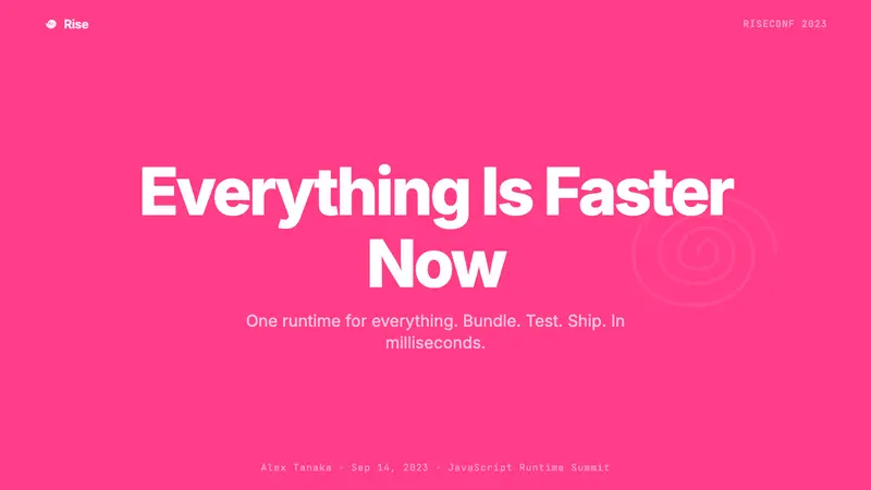 Bun JS Runtime Pink 2023 — Slides · cover
