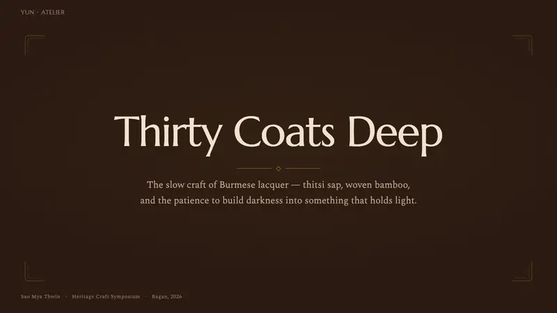 Burmese Shan Lacquer Brown — Slides · cover