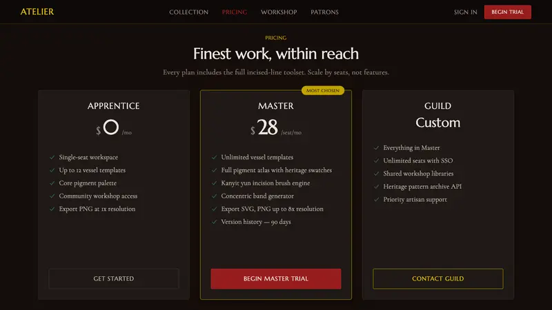 Burmese Yun Lacquerware — Web · pricing