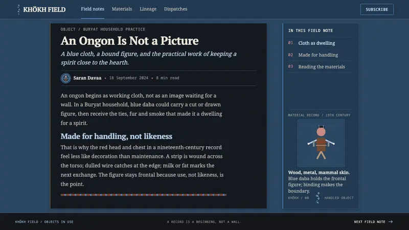 Buryat Ongon — Web · article
