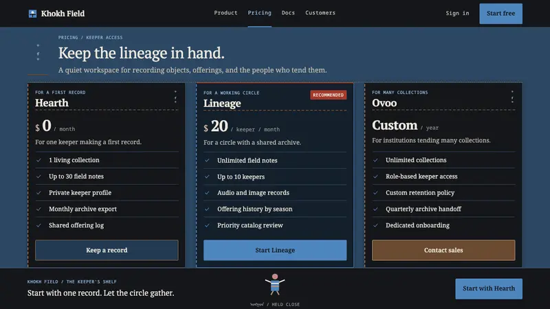 Buryat Ongon — Web · pricing