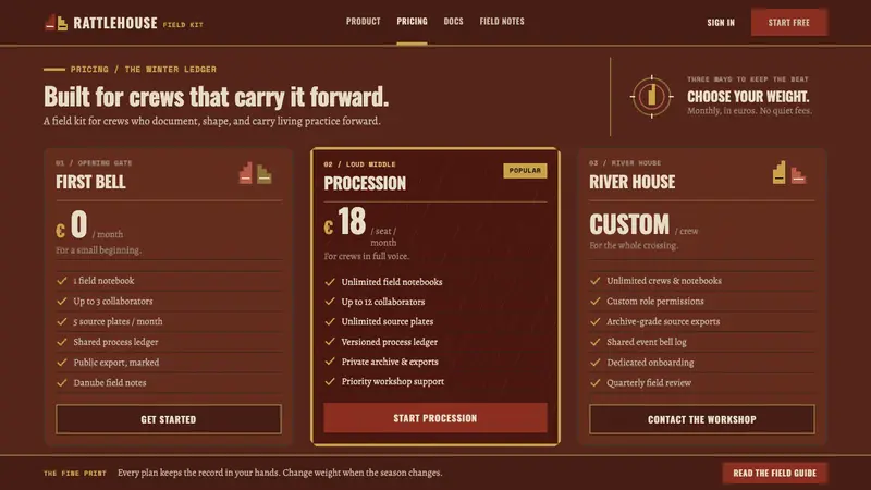 Busójárás Mask — Web · pricing