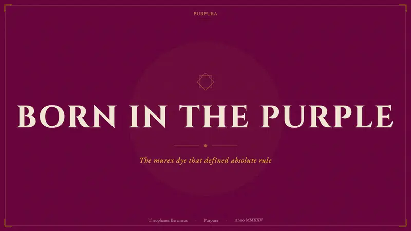 Byzantine Tyrian Purple (Imperial Court) — Slides · cover