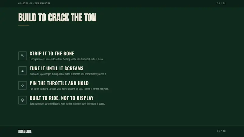 Café Racer Ton-Up — Slides · content