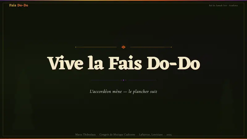 Cajun Louisiana Bayou Fais Do-Do — Slides · cover