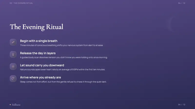Calm App Purple Meditation — Slides · content