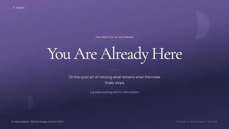 Calm App Purple Meditation — Slides · cover