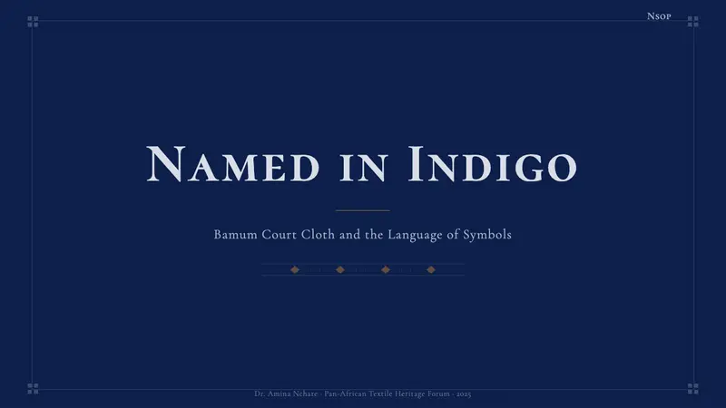 Cameroonian Ndop Royal Indigo — Slides · cover