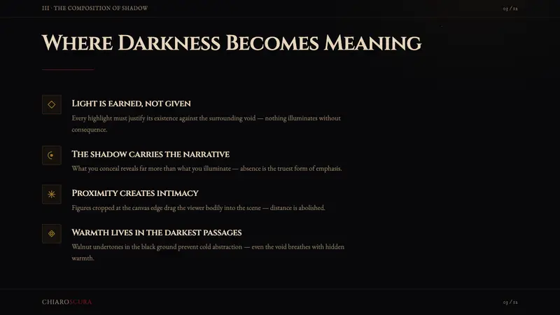 Caravaggio Tenebrism — Slides · content