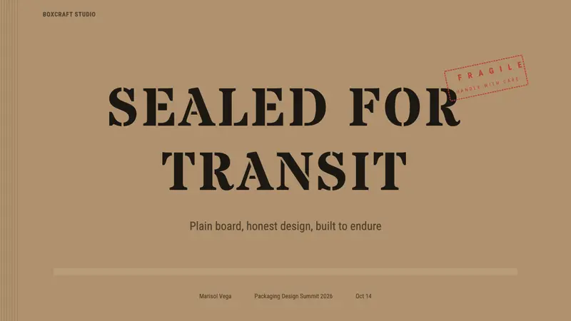 Cardboard Box Craft — Slides · cover