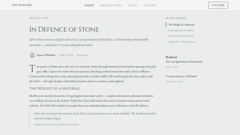 Carrara Marble — Web · article