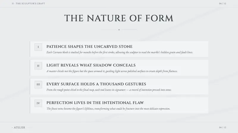 Carrara Marble — Slides · content