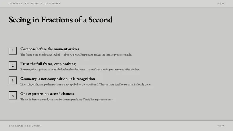 Cartier-Bresson Decisive Moment — Slides · content