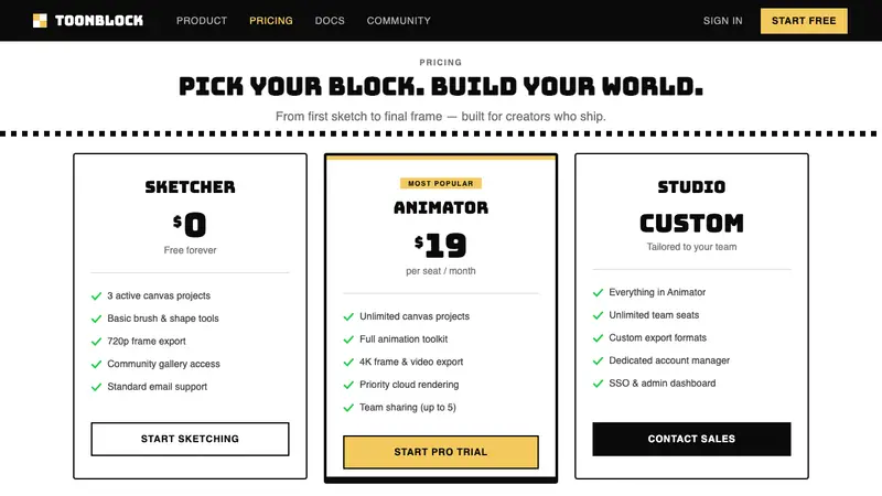 Cartoon Network 90s Blocks — Web · pricing
