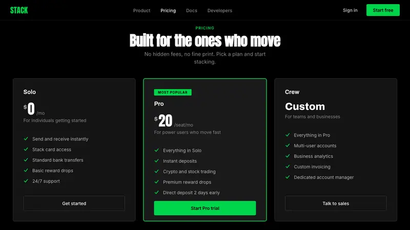 Cash App 2024 — Web · pricing