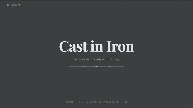 Cast Iron SoHo Facades — Slides · cover