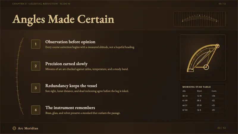 Sextant Navigation — Slides · content