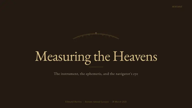Sextant Navigation — Slides · cover
