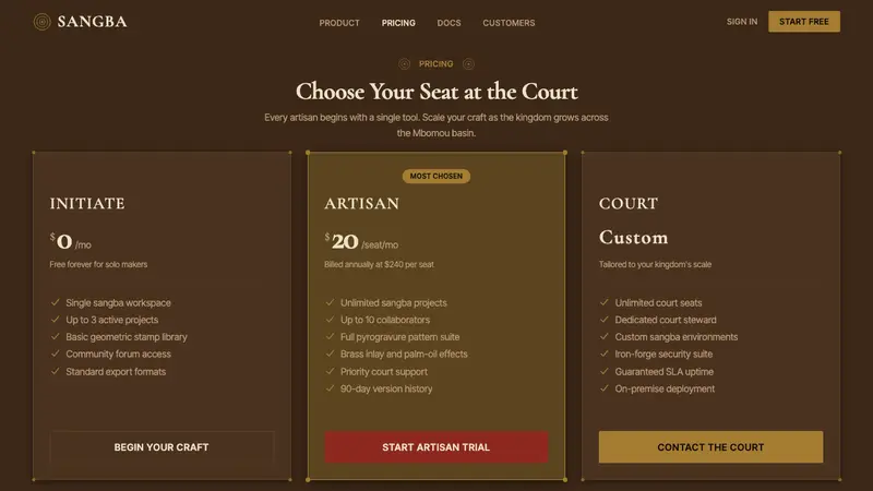 Central African Azande Throne — Web · pricing