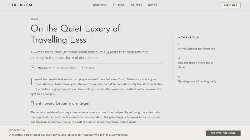 Cereal Magazine Minimal — Web · article