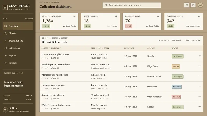 Sao Terracotta — Web · dashboard
