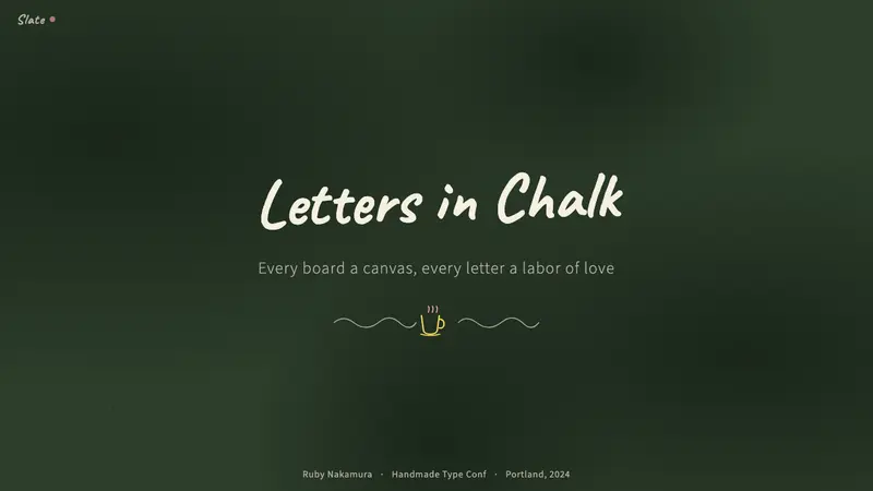Chalkboard Cafe Menu (2010) — Slides · cover