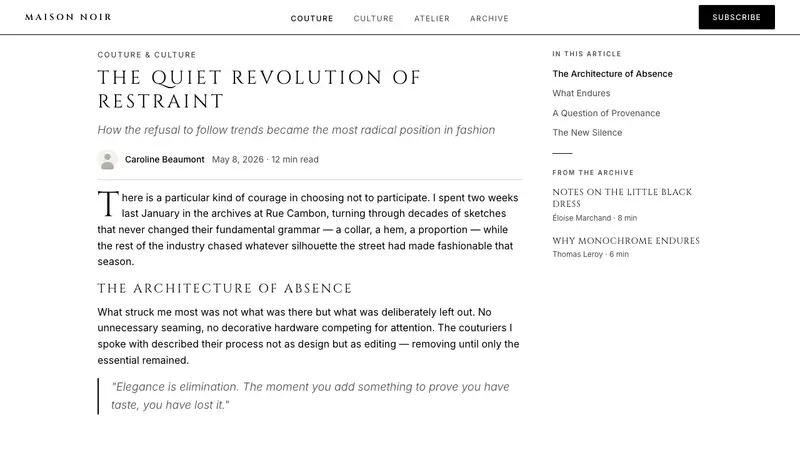 Chanel — Web · article