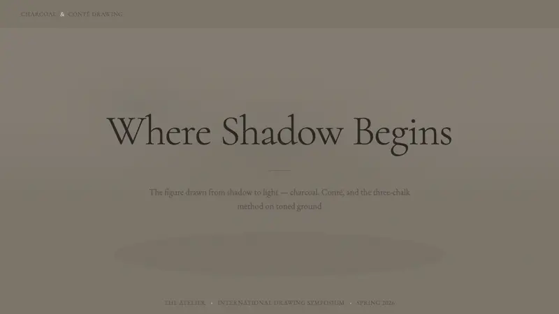 Charcoal & Conté Drawing — Slides · cover