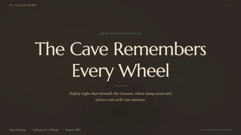 Cheese Affinage Cave — Slides · cover