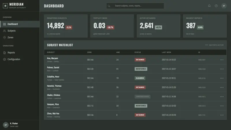 Children of Men — Web · dashboard