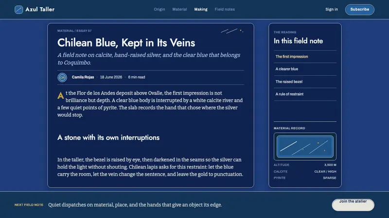 Chilean Lapis Lazuli — Web · article