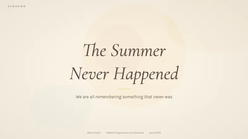 Chillwave Tumblr 2010 — Slides · cover
