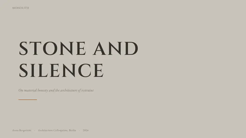 Chipperfield Museum Gray — Slides · cover