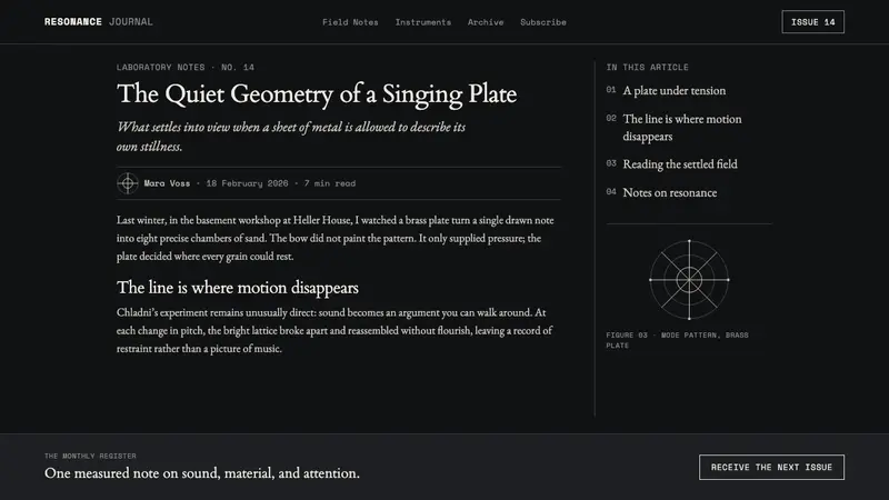 Chladni Acoustic Figures — Web · article