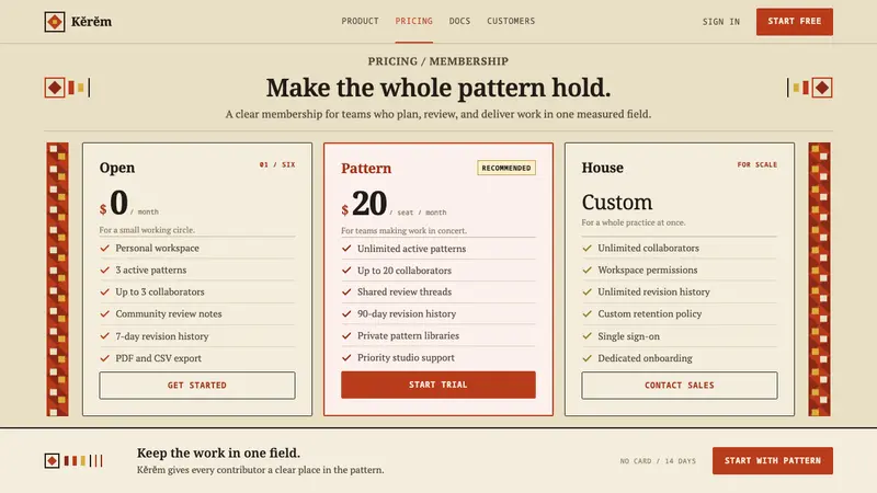 Chuvash Surpan — Web · pricing