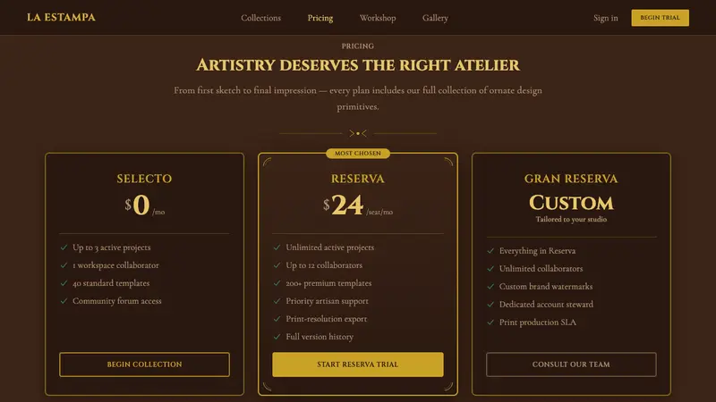 Cigar Box Label (Cuban) — Web · pricing