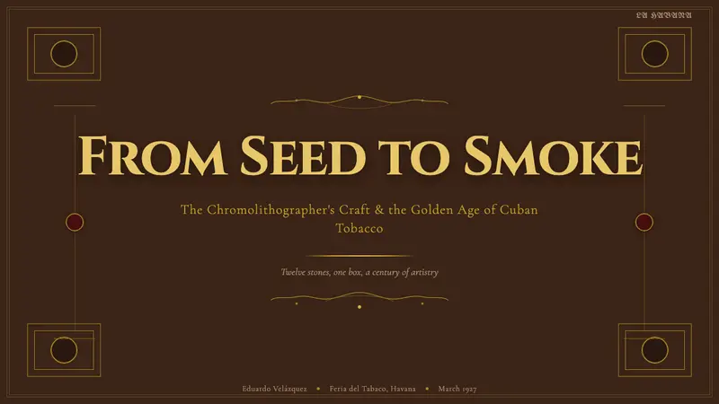 Cigar Box Label (Cuban) — Slides · cover