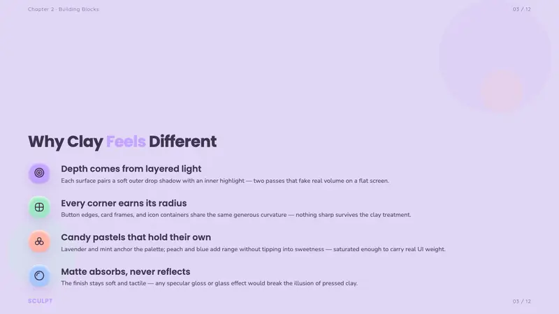Claymorphism — Slides · content