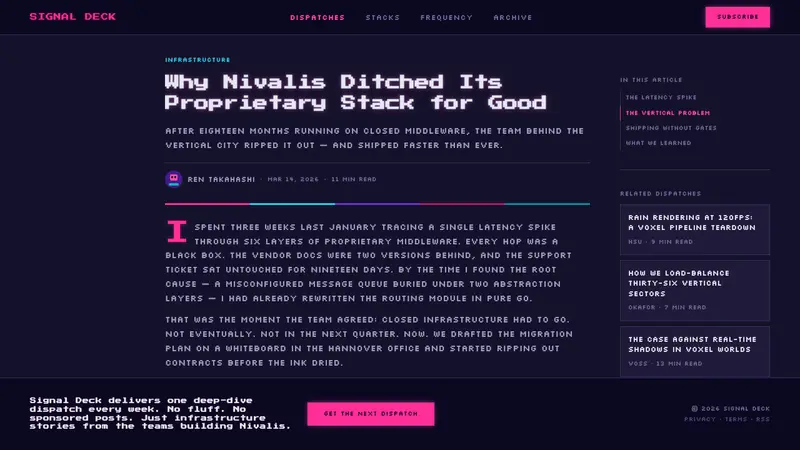 Cloudpunk (Nivalis) — Web · article