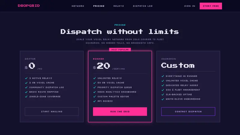 Cloudpunk (Nivalis) — Web · pricing