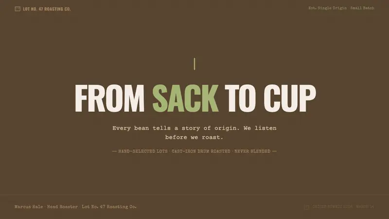 Coffee Roastery Burlap — Slides · cover