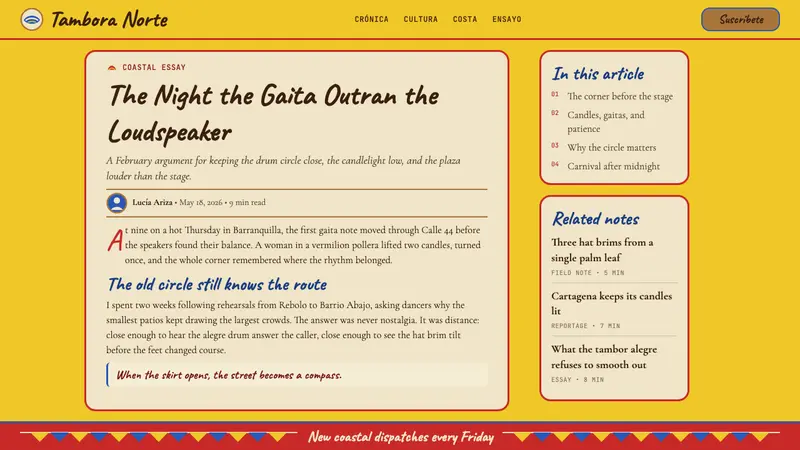 Colombian Cumbia (Pollera Carnival) — Web · article
