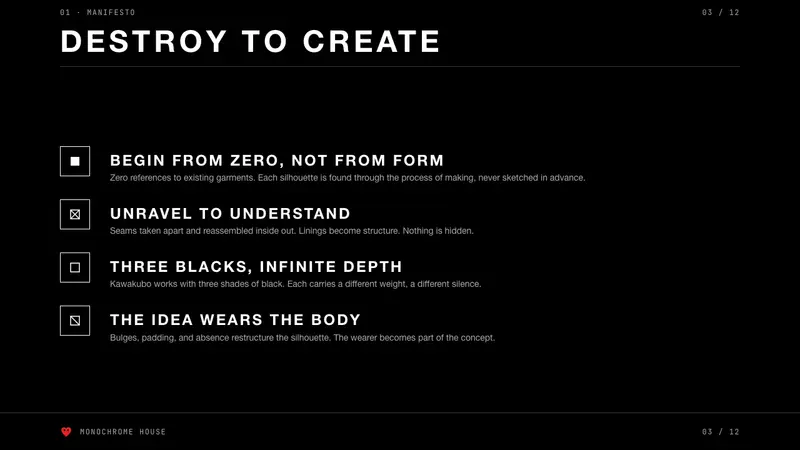 Comme des Garçons (Rei Kawakubo) — Slides · content