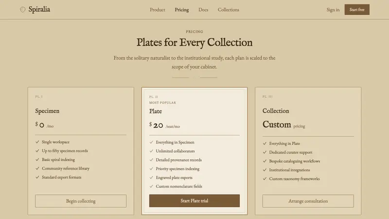Conchology Shell Plate — Web · pricing