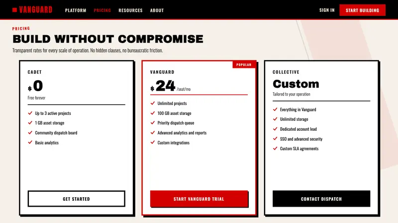Russian Constructivism — Web · pricing